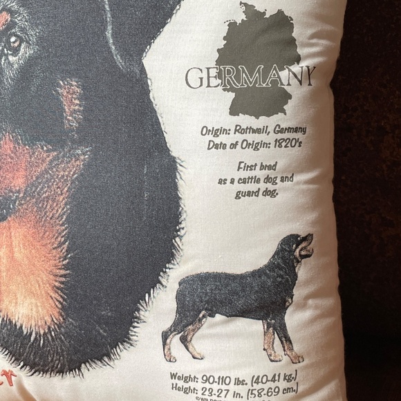 Rottweiler Dog Picken Tapestry Throw Pillow Decor Gift Memorial- Lot of 3! - Picture 8 of 12